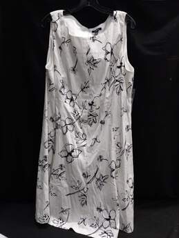 Chaps Women's White Floral Dress Size 20W