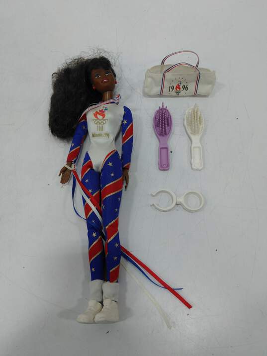 Vintage 1995 Mattel Olympic Gymnast Barbie Doll IOB image number 1