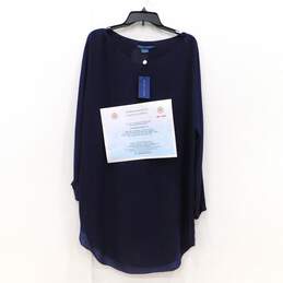 Ralph Lauren Navy Blue Silk Dolman Dress NWT