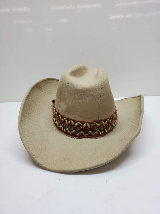 Canvas Cotton Cowboy Hat Aztec Brim image number 3