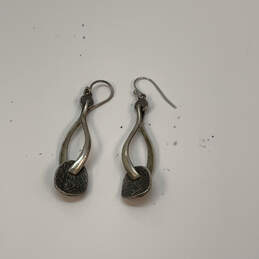 Designer Silpada Sterling Silver Oxidized Fish Hook Dangle Earrings alternative image