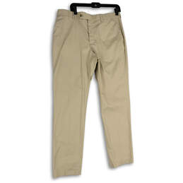 NWT Mens Tan Bowery Slim-Fit Stretch Straight Leg Dress Pants Size 34X32