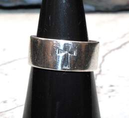 James Avery Sterling Silver Cross Ring Band Size 7.25 - 5.8g alternative image