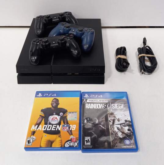 Sony PlayStation 4 Console with Madden 19 & Rainbow Six Siege Games image number 1