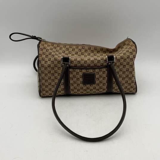 Liz Claiborne Womens Beige Brown Shoulder Handbag With Matching Wallet image number 4