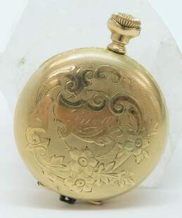 Antique Gold Filled Hand Engraved Pocket Watch Case Only 16.5g alternative image