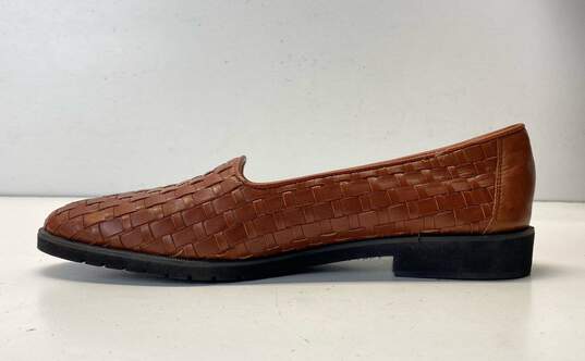 Cole Haan Women's Brown Leather Basket Weave Flats Size 7 image number 2