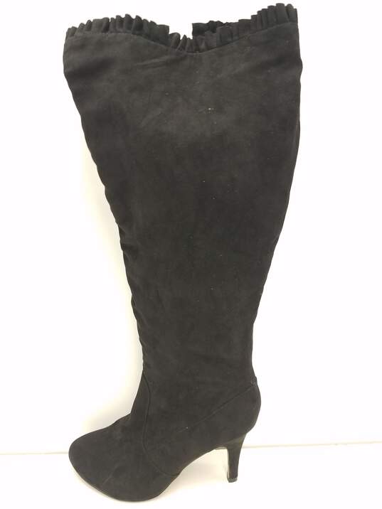 Torrid Suede Knee High Boots Black 11.5 image number 5
