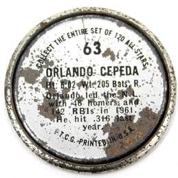 1964 HOF Orlando Cepeda Topps Coins #63 SF Giants alternative image