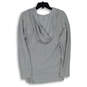 Womens Gray Long Sleeve Drawstring Logo Pullover Hoodie Size Small image number 2