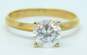 14K Yellow Gold Round CZ Solitaire Ring 1.9g image number 1