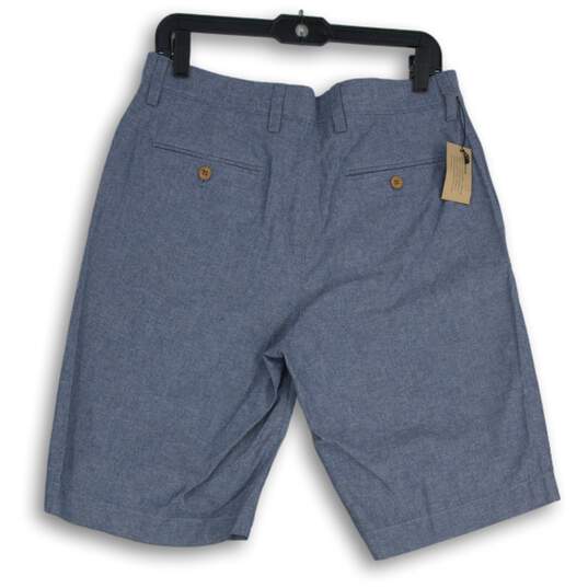 NWT J. Crew Mens Blue Flat Front Slash Pocket Chino Shorts Size 32W image number 2