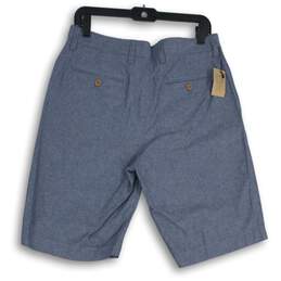 NWT J. Crew Mens Blue Flat Front Slash Pocket Chino Shorts Size 32W alternative image