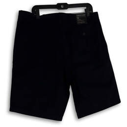 NWT Womens Blue Flat Front Slash Pocket Straight Fit Emerson Shorts Size 36 alternative image