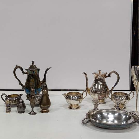 Silver Plated Teapots & Accessories 15pc Lot image number 1