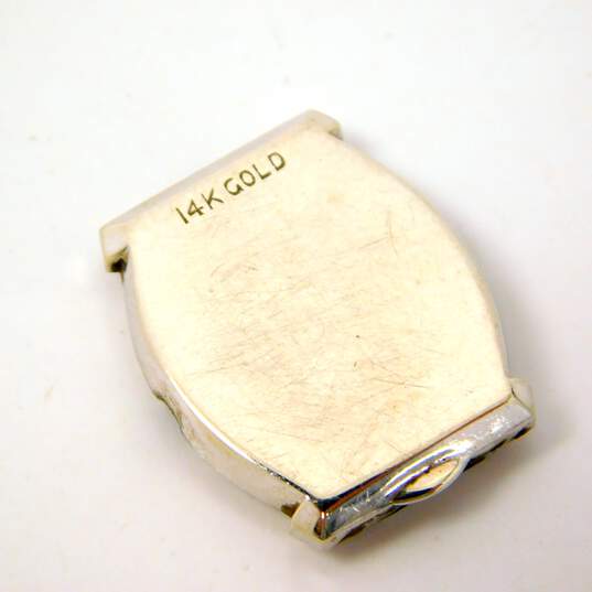 Ladies Vintage Longines 14K Gold 0.12 CTTW Diamond Case GF Band 17 Jewels Wrist Watch 14.2g image number 8