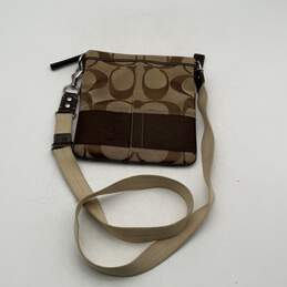 Coach Womens Brown Signature Print Adjustable Strap Crossbody Bag Purse alternative image