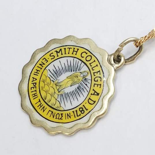 14K Gold Smith College Pendant Necklace 3.6g image number 4