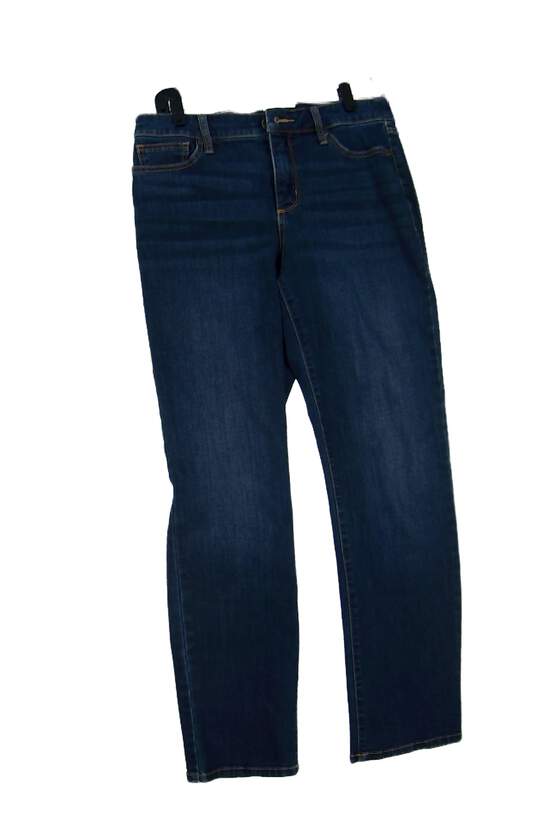 Women's Blue Medium Wash Denim Straight Leg Jeans Size 8S image number 3
