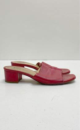 Maryam Nassir Zadeh Leather Slides Red 7.5