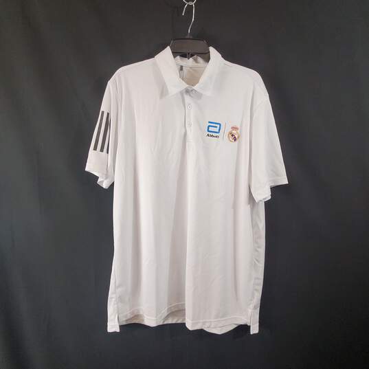 Adidas Men White Golf Polo Shirt Sz XL NWT image number 1