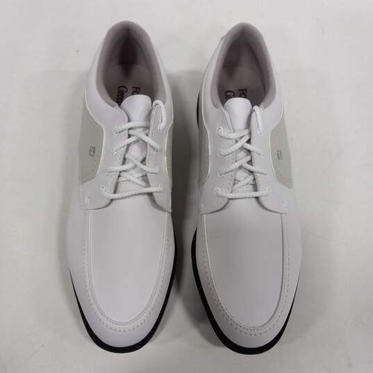 Men's White Foot Joy New Golfing Shoes Size 8.5 In Box image number 4