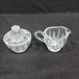 Vintage Glass Cream and Sugar Containers