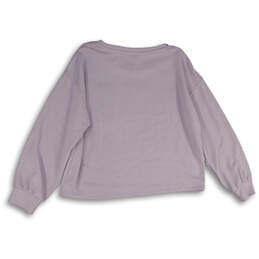 NWT Womens Purple Round Neck Long Sleeve Pullover Sweatshirt Size L alternative image