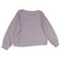 NWT Womens Purple Round Neck Long Sleeve Pullover Sweatshirt Size L image number 2