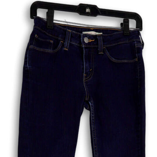 Womens Blue 535 Denim Dark Wash Pockets Super Skinny Leg Jeans Size 27 image number 3