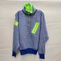 Obermeyer Sport WM's Blue Patten & Yellow Wool Blend Pullover Size L image number 1
