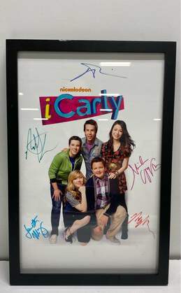 Framed Cast Signed Nickelodeon's "iCarly" Mini-Poster