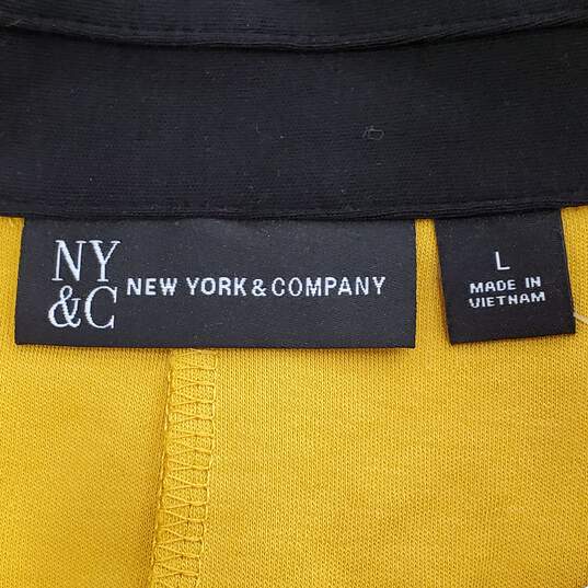New York & Company Women Yellow Dress L NWT image number 1