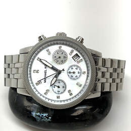 Designer Michael Kors Mother Of Pearl Stainless Steel Analog Wristwatch