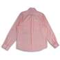 Lands' End Mens Pink White Traditional Fit Long Sleeve Button-Up Shirt Size L image number 2