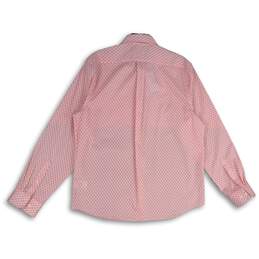 Lands' End Mens Pink White Traditional Fit Long Sleeve Button-Up Shirt Size L alternative image