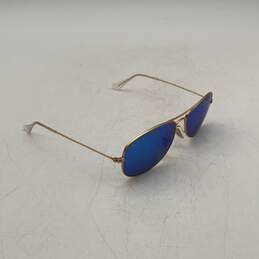 Ray Ban Womens Gold Blue Full Rim UV Protection Aviator Sunglasses