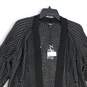 NWT Womens Black Knitted Long Sleeve Open Front Cardigan Sweater Size Large image number 3