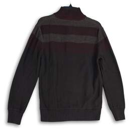 NWT GAP Mens Red Brown Striped Knitted Button Front Cardigan Sweater Size M alternative image