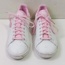 Women's White & Pink Adidas Shoes Size 7