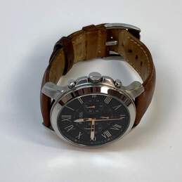 Designer Fossil Grant FS4813 Brown Leather Chronograph Analog Quartz Wristwatch alternative image