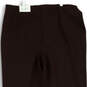 NWT Womens Brown Flat Front Elastic Waist Pull-On Dress Pants Size Large image number 4