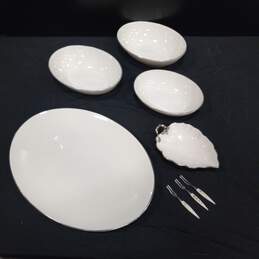 Set of 6 Porcelain Serving Dishes