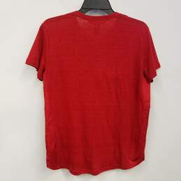 Mens Red Cotton Crew Neck Short Sleeve Casual Pullover T-Shirt Size Small alternative image
