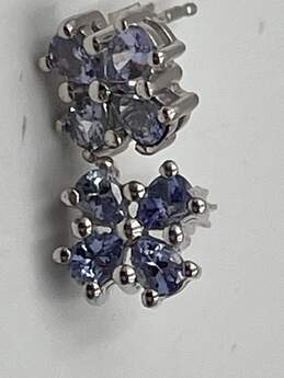 925 Sterling Silver Womens Pendant Necklace & Earrings Jewelry Set 6.9g alternative image