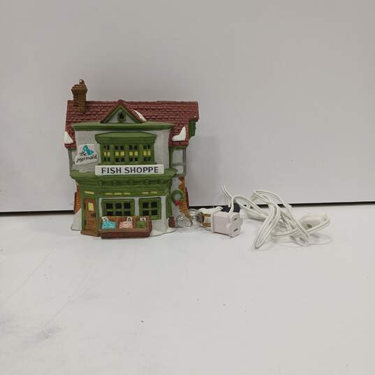 Set of 2 Department 56 "The Mermaid Fish Shoppe" & "Browning Cottage" IOB image number 6