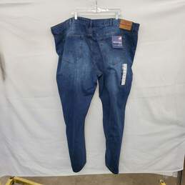 Izod Blue Cotton Blend Relaxed Fit Straight Leg Jeans MN Size 54x32 NWT alternative image