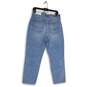 NWT American Eagle Womens Blue Denim Medium Wash Mid Rise Mom Jeans Size 10 image number 2