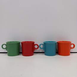 Bundle of 4 Vintage Fiesta Multicolor Coffee Mugs