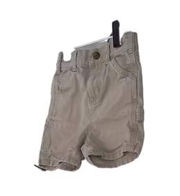 Baby Beige Flat Front Casual Pockets Cargo Shorts Size 18 Months alternative image